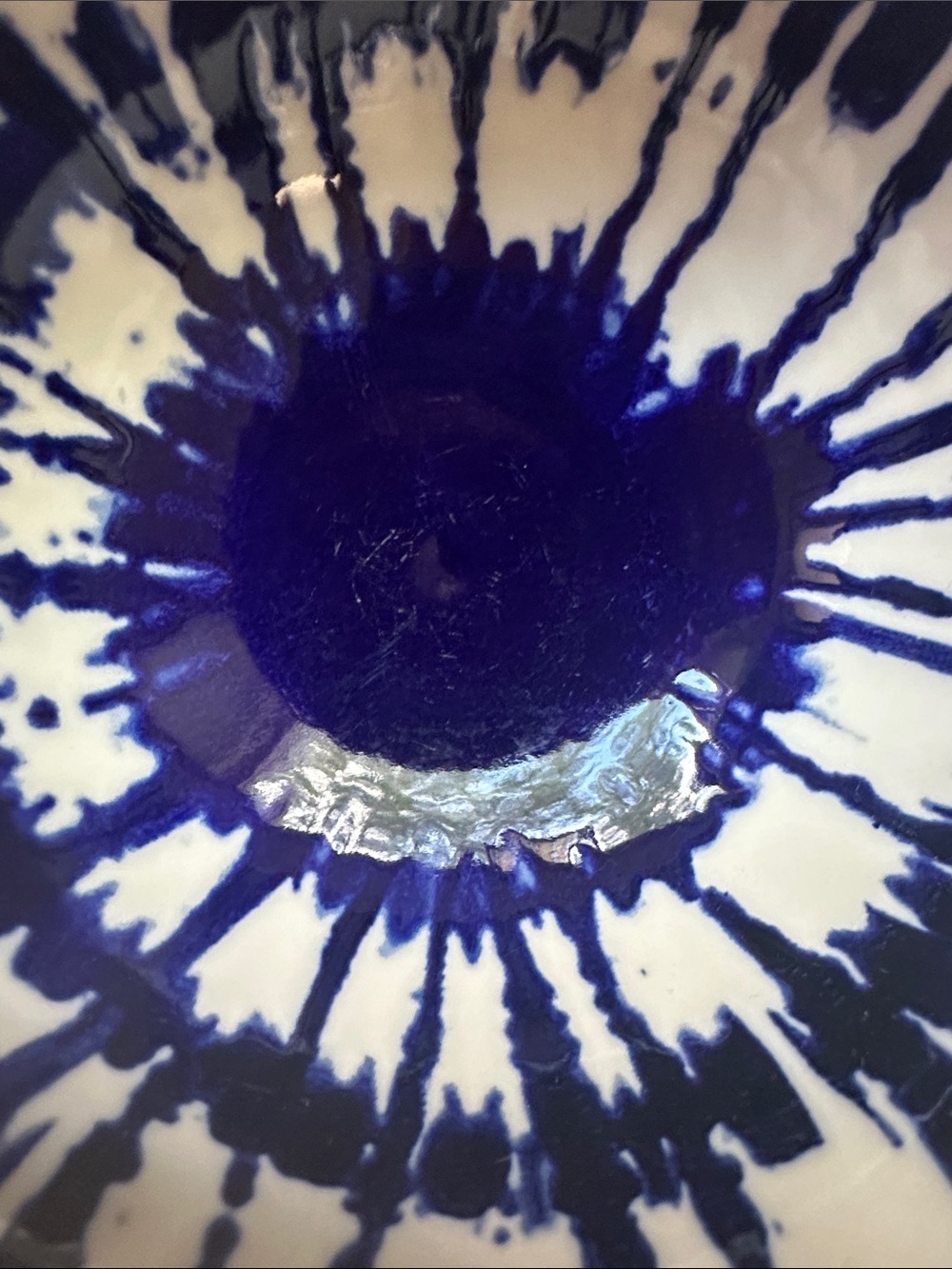 West Elm Indigo Tie Dye Small Nesting Bowls Set of 3 Prep Bowl Cobalt Blue White - Picture 15 of 16
